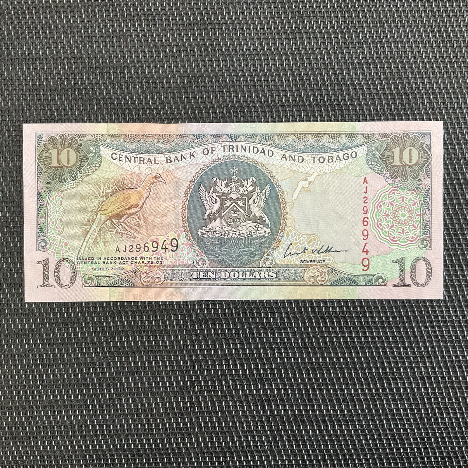 TRINIDAD ET TOBAGO: 10 Dollars ND 2002, Pick 43, NEUF/UNC 💥