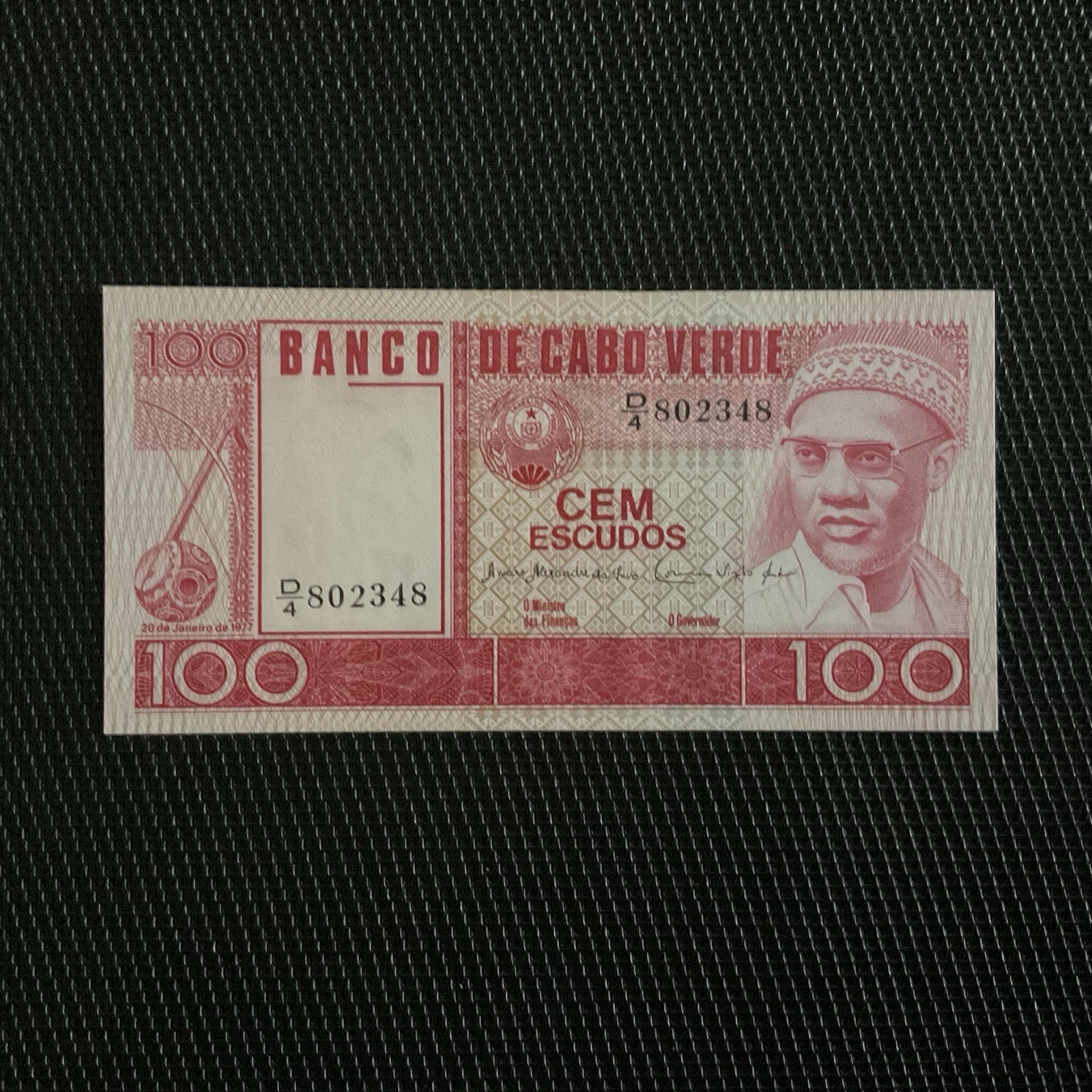 CAP VERT: 100 Escudos  20/01/1977, Pick 54a, NEUF/UNC 🔥
