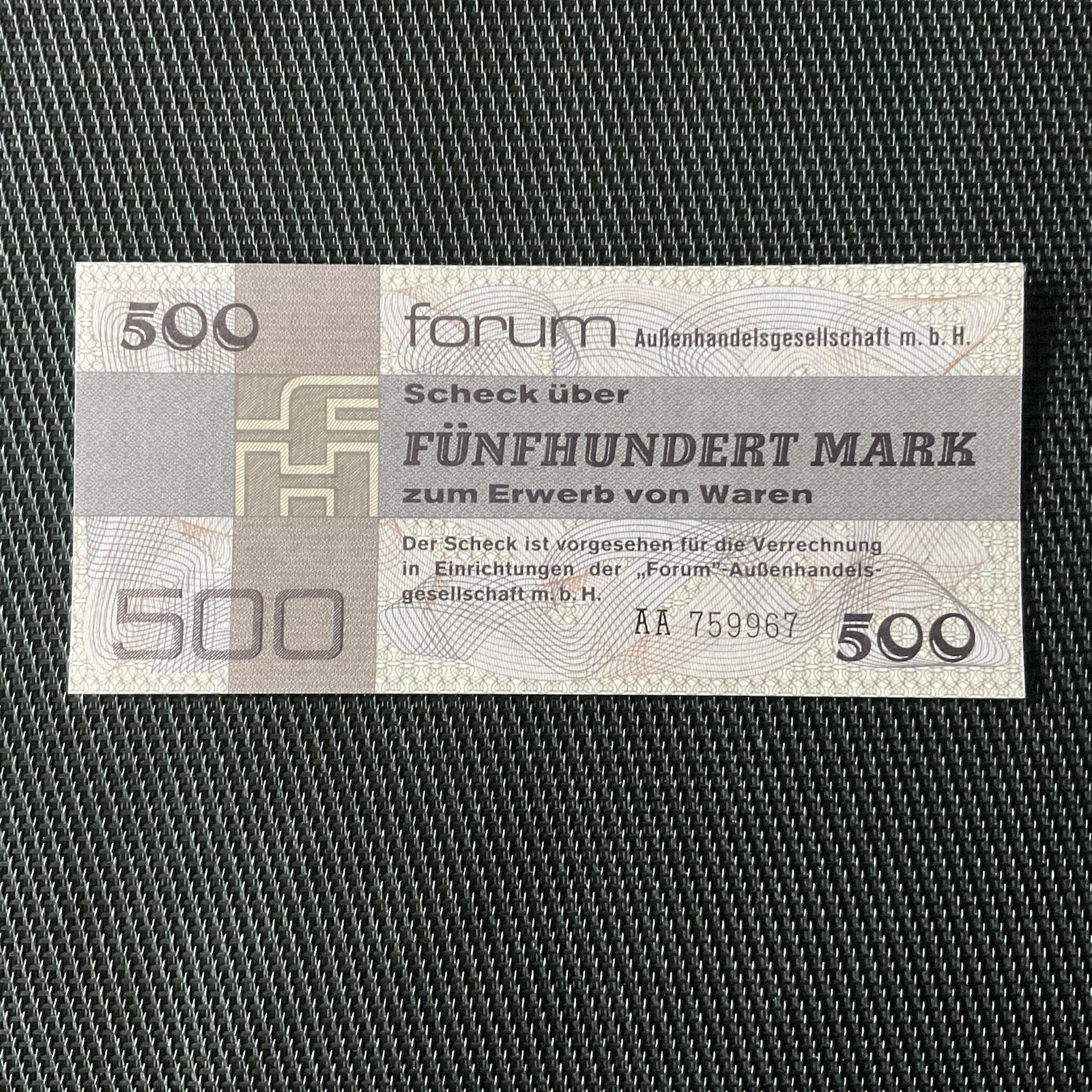 ALLEMAGNE: 500 Marks 1979, Certificat De Change, Pick FX7, NEUF/UNC 💥