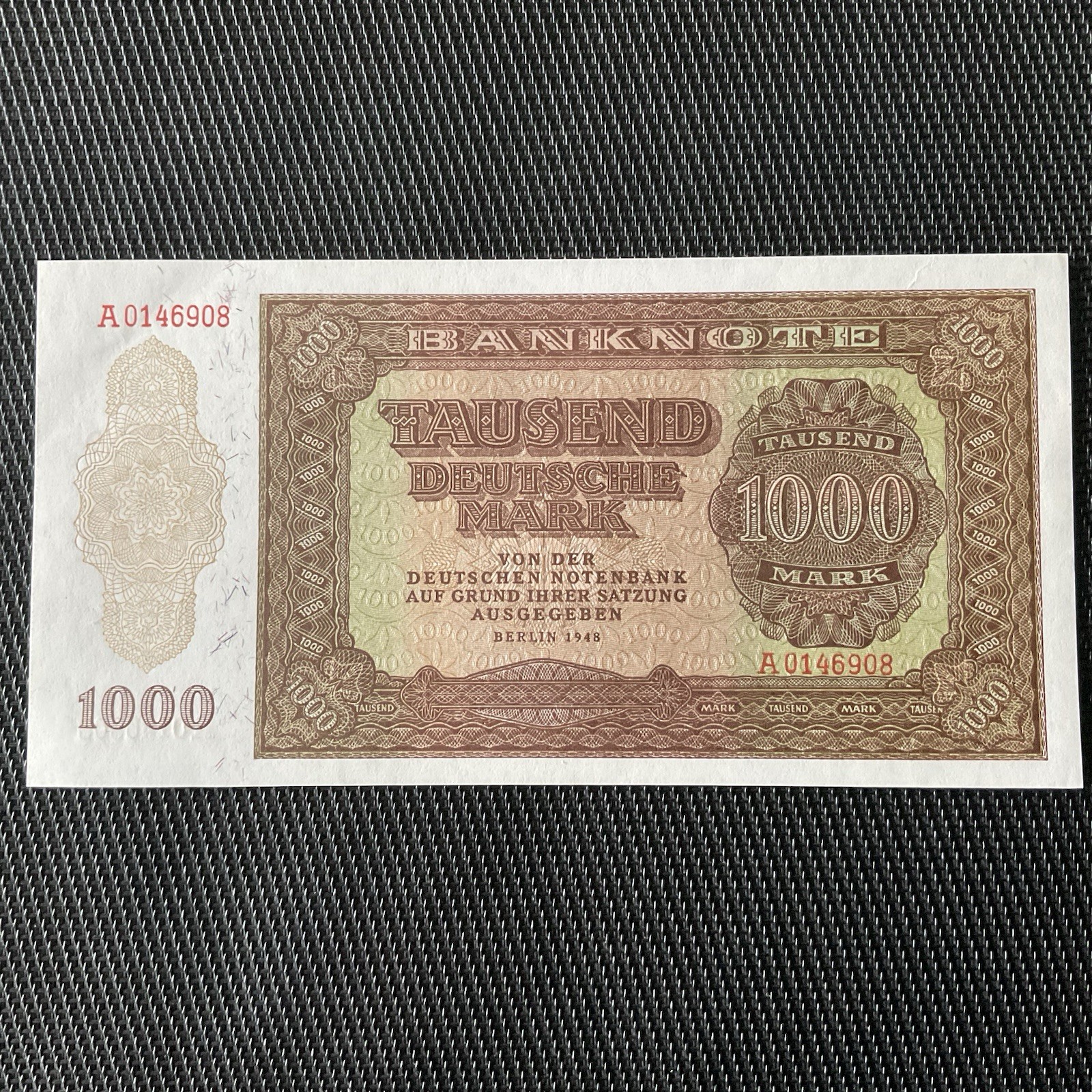 ALLEMAGNE DE L’EST: 1000 Deutsche Mark 1948, Notenbank, Pick 16, Pr.NEUF/AUNC 🔥