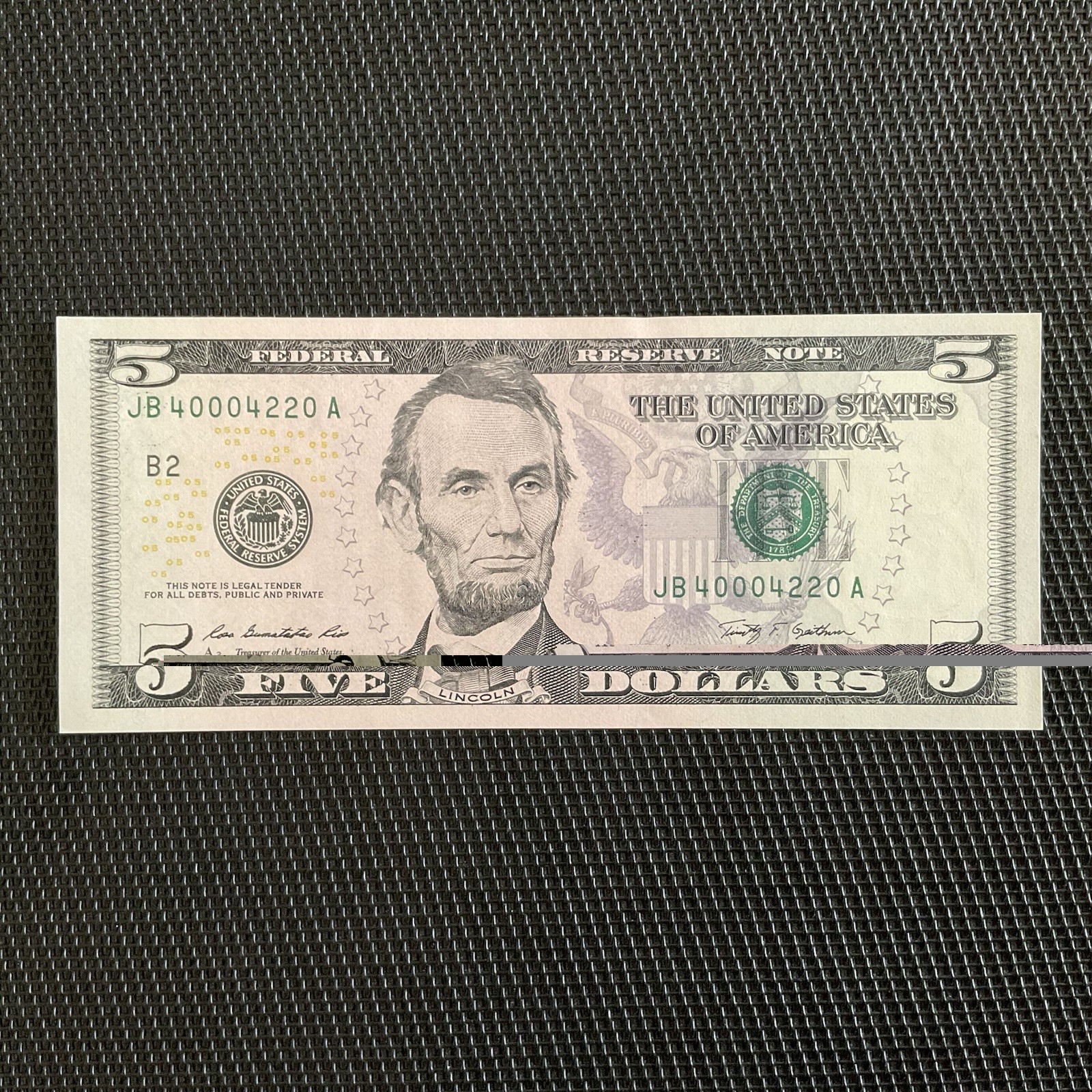 ÉTATS UNIS: 5 Dollars 2009 Boston, Pick 531, NEUF/UNC 🔥