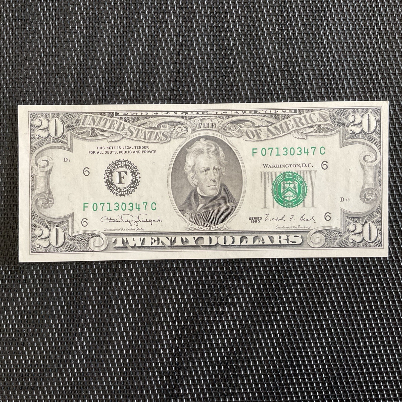 ÉTATS UNIS: 20 Dollars 1990 Atlanta, Pick 487, SPL+/AU+ 💥