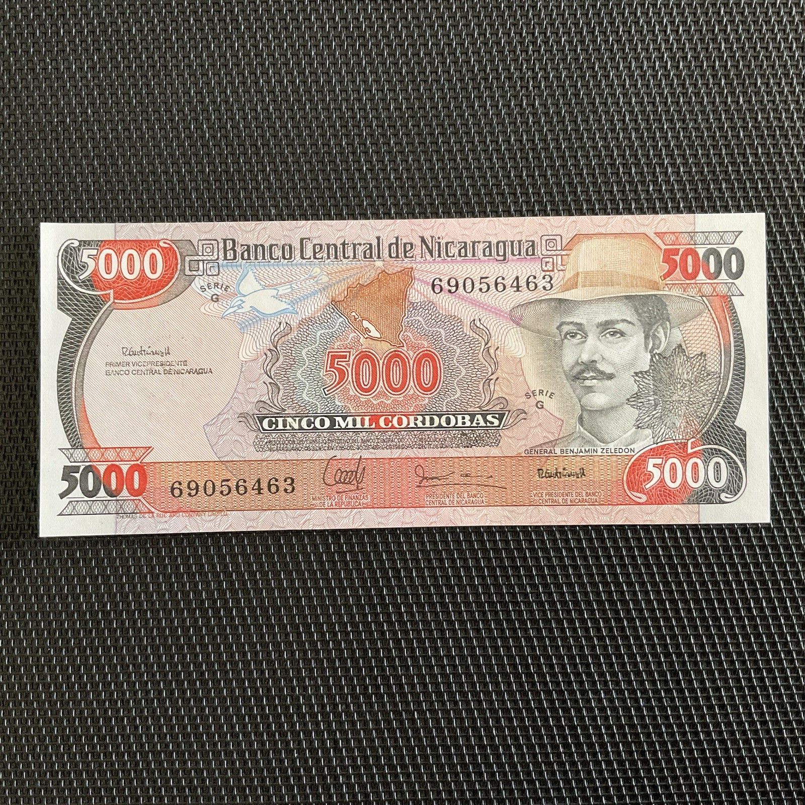 NICARAGUA: 5000 Córdobas 1988, Pick 157, NEUF/UNC 🔥