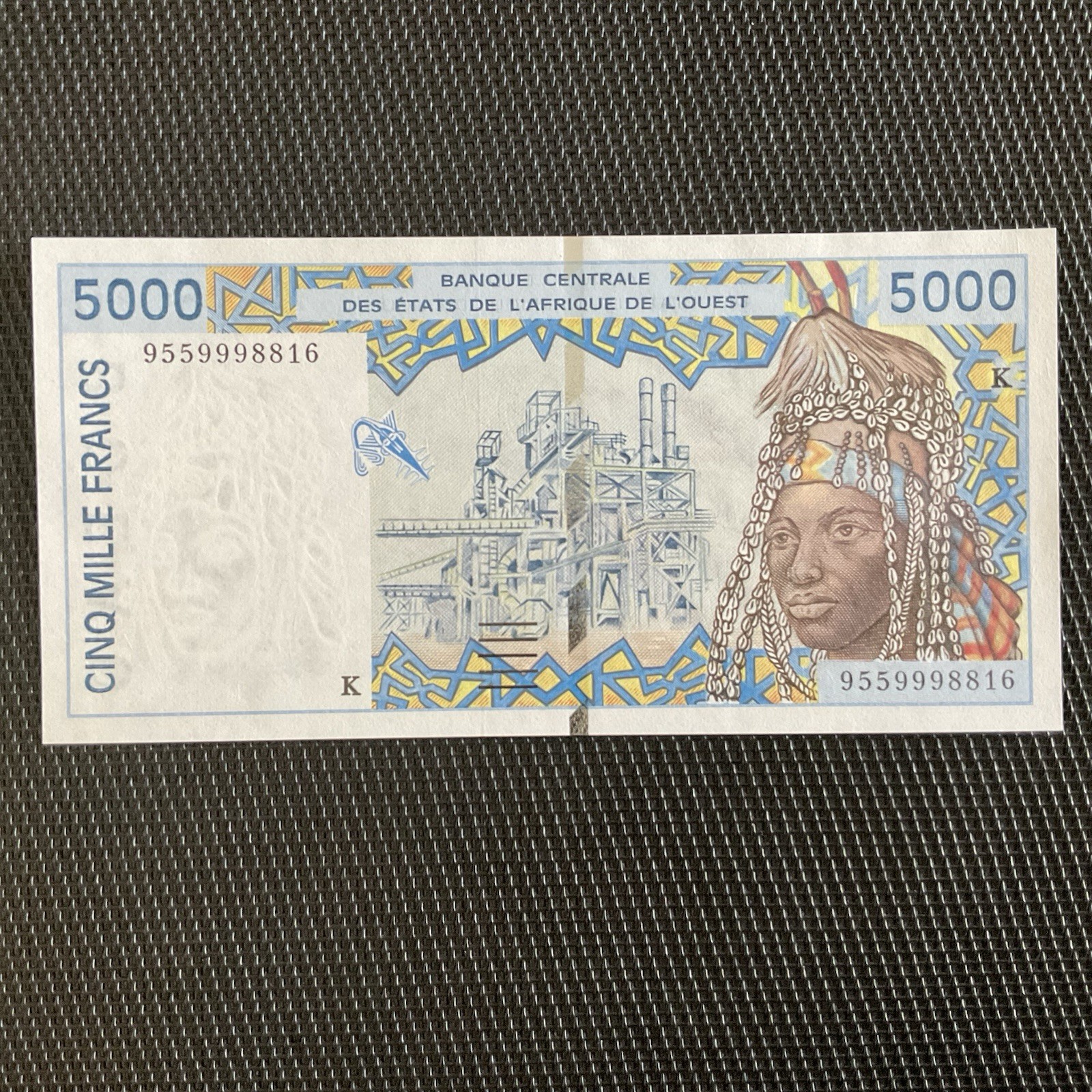 SÉNÉGAL: 5000 Francs 1995, BCEAO, Pick 713Kd, NEUF/UNC 🔥