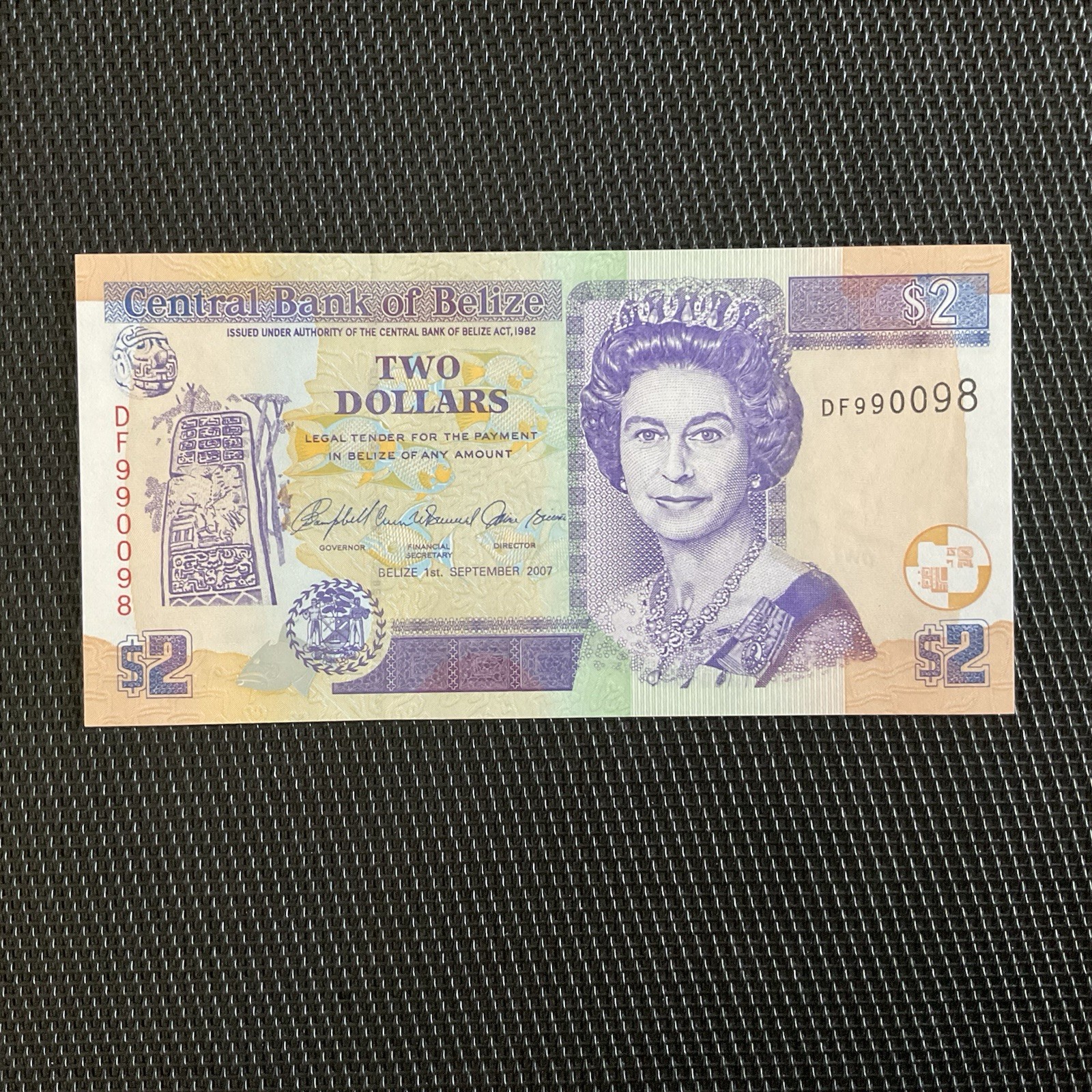 BÉLIZE: 2 Dollars 01/09/2007, Pick 66c, NEUF/UNC 🔥