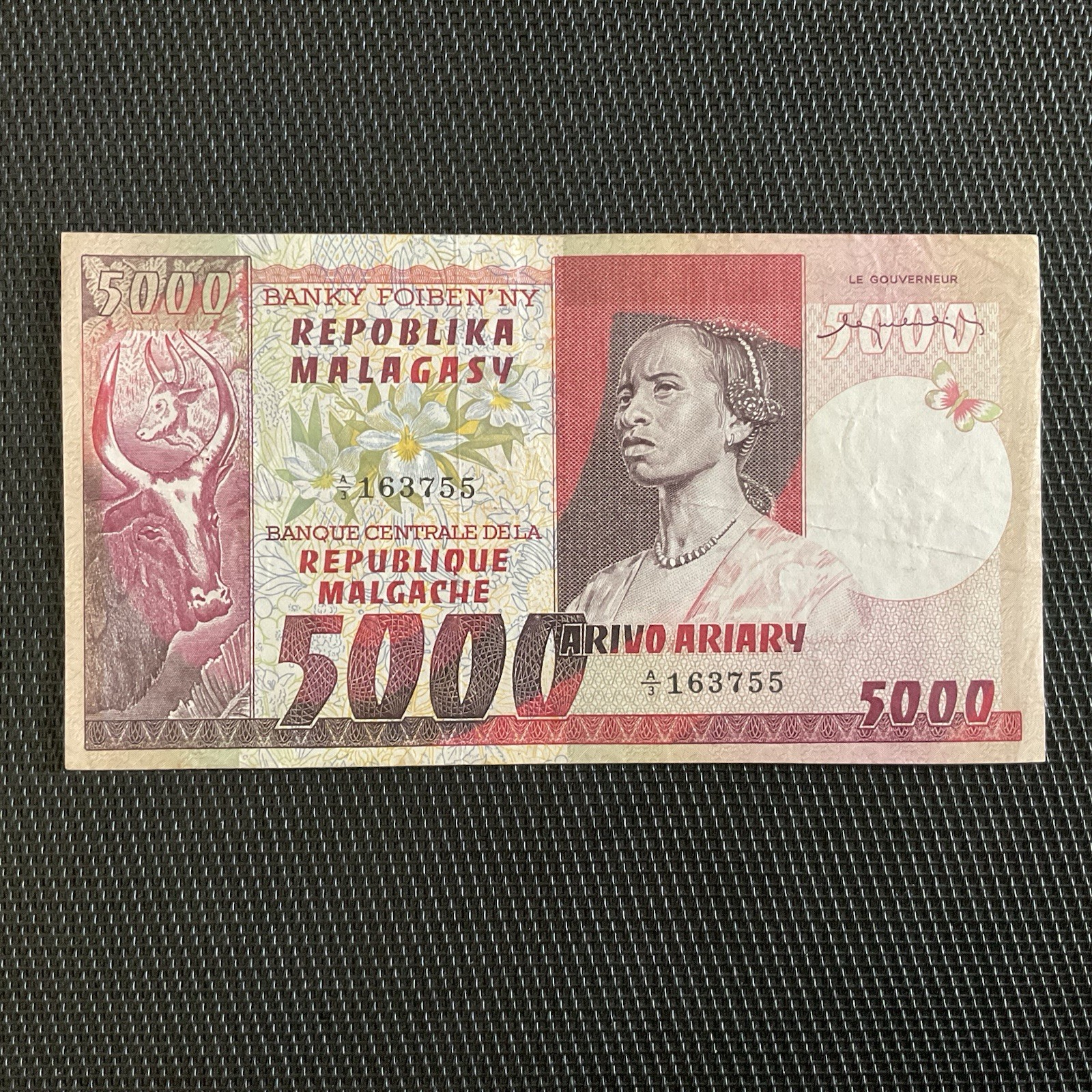 MADAGASCAR: 5000 Francs ND 1974, Alph A3, TTB+/VF+ 🔥