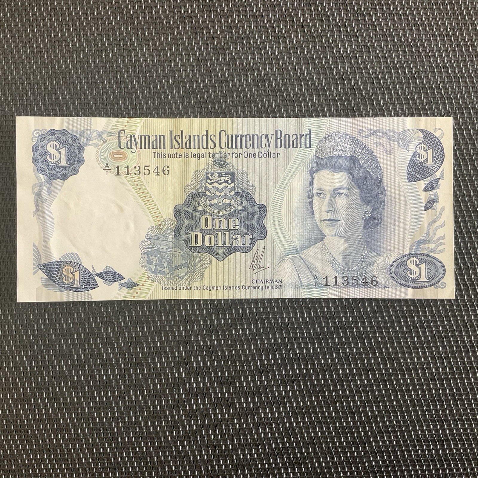 ÎLES CAÏMAN: 1 Dollar ND 1971, Alph A1, Pick 1a, Joli TTB/VF 💥
