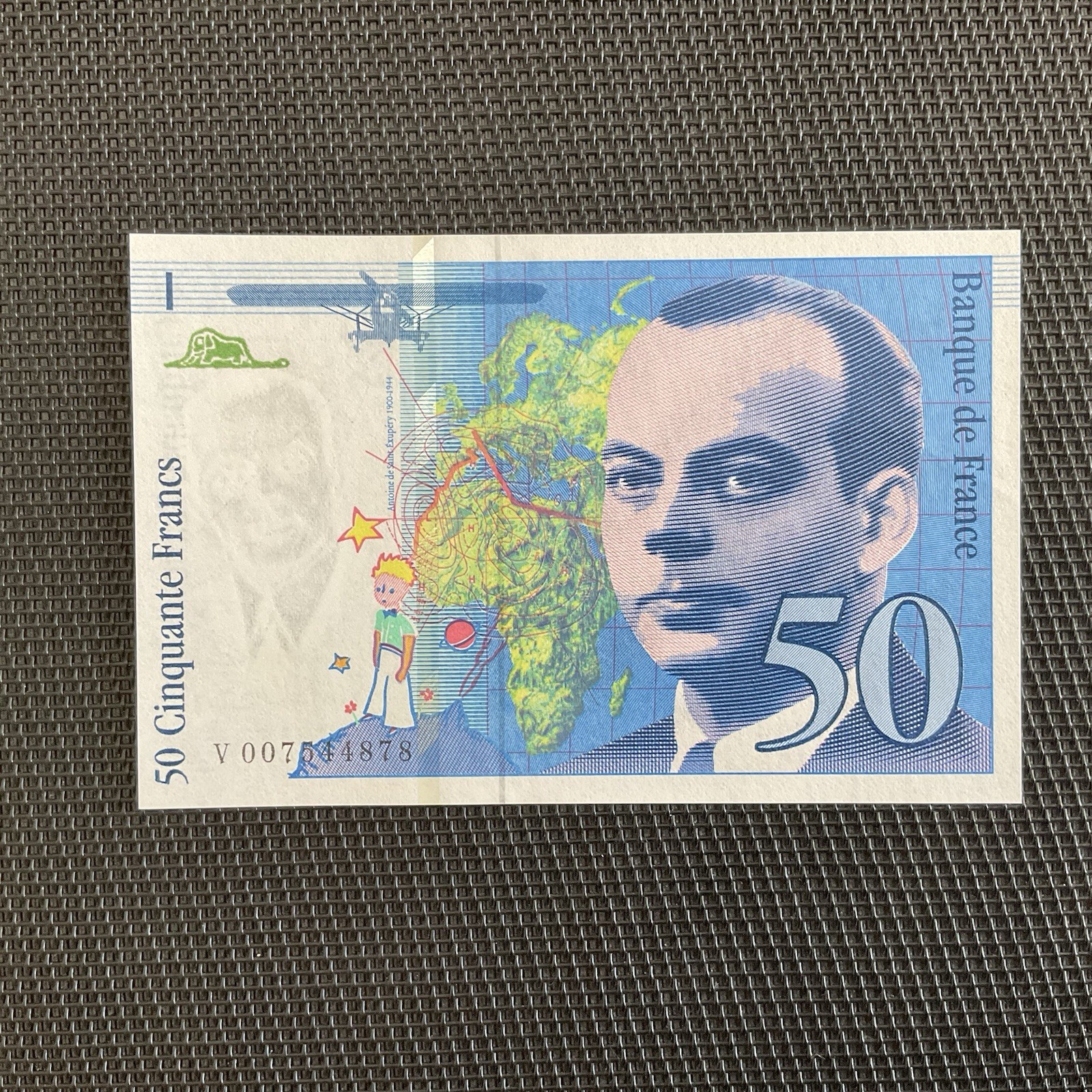 FRANCE: 50 Francs Saint Éxupery 1993, F72-02, NEUF/UNC 🇫🇷