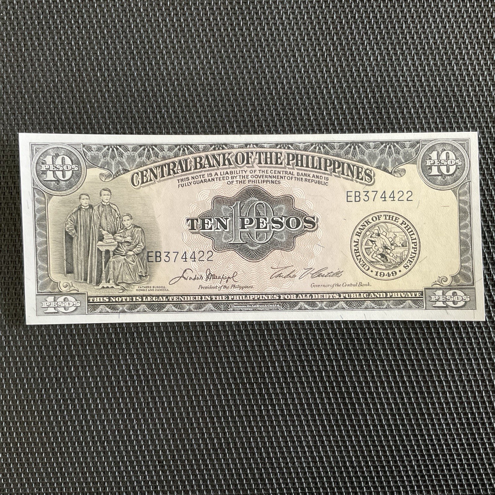 PHILIPPINES: 10 Pesos 1949, Pick 136e, NEUF/UNC 🔥