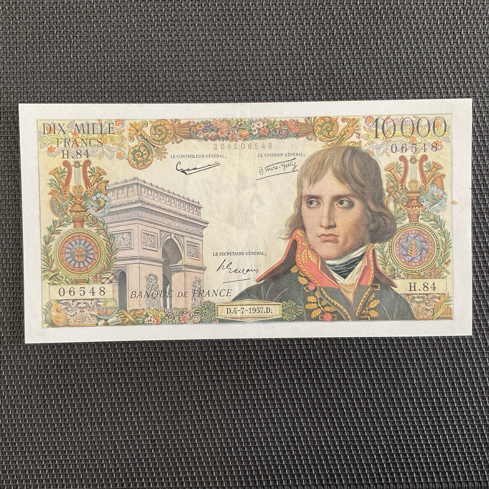 FRANCE: 10 000 Francs Bonaparte 04/07/1957, F51-09, SUP+/XF+ 🇫🇷
