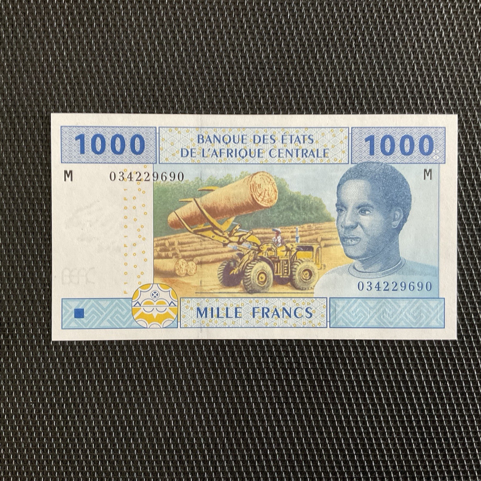 RÉP.CENTRAFRICAINE: 1000 Francs 2002, BEAC, Pick 307Ma, NEUF/UNC 🌐