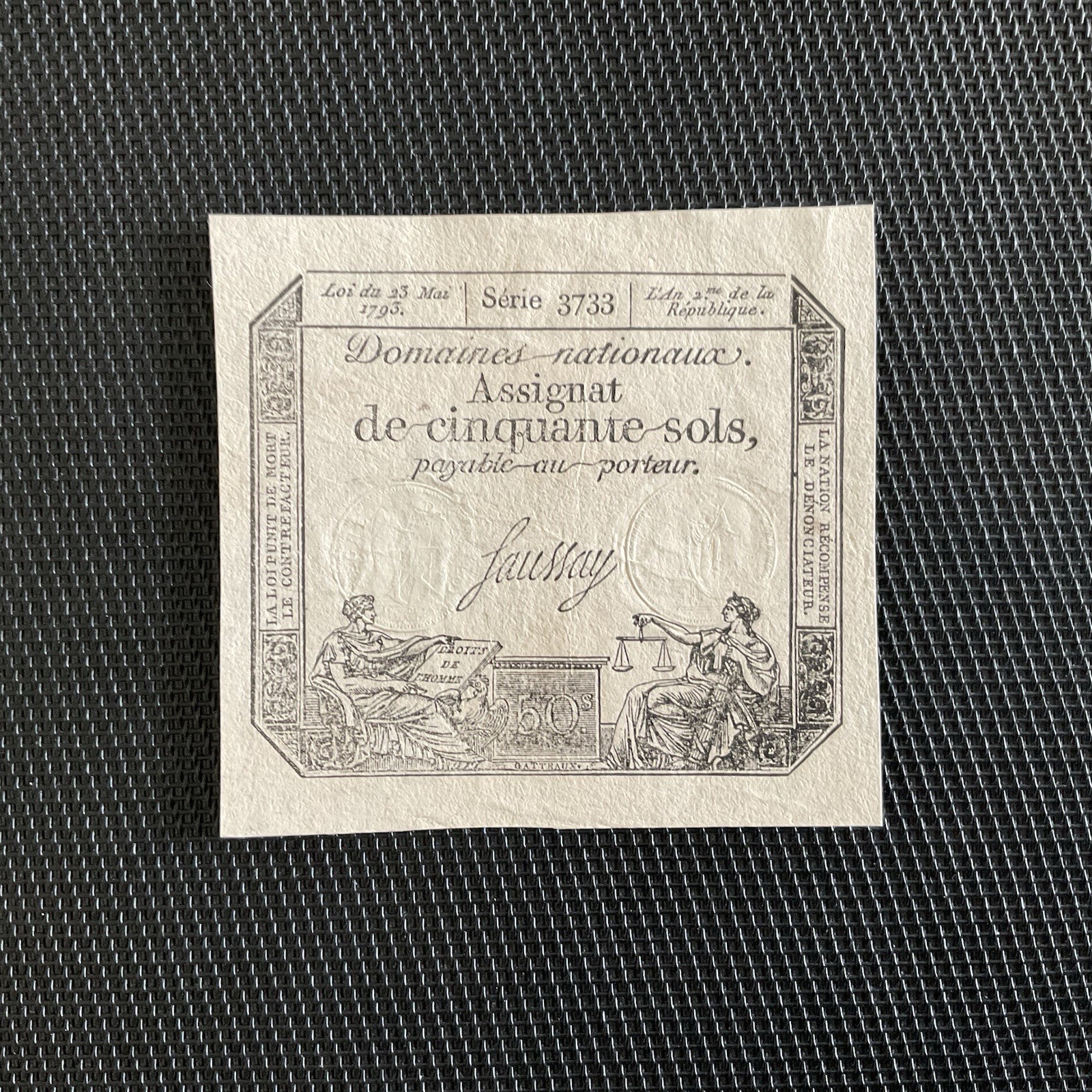 FRANCE: Assignat De 50 Sols 1793, SUP/XF 🇫🇷
