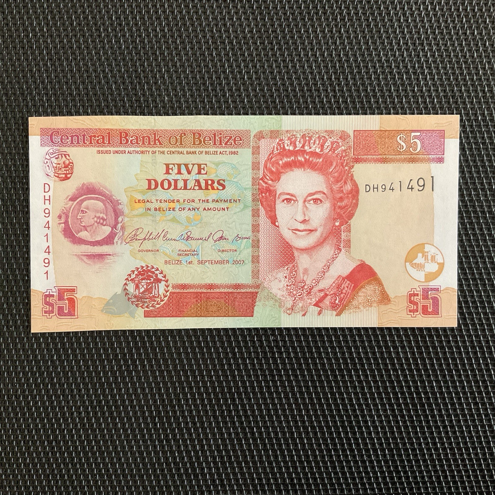 BÉLIZE: 5 Dollars 01/09/2007, Pick 67c, NEUF/UNC 🔥