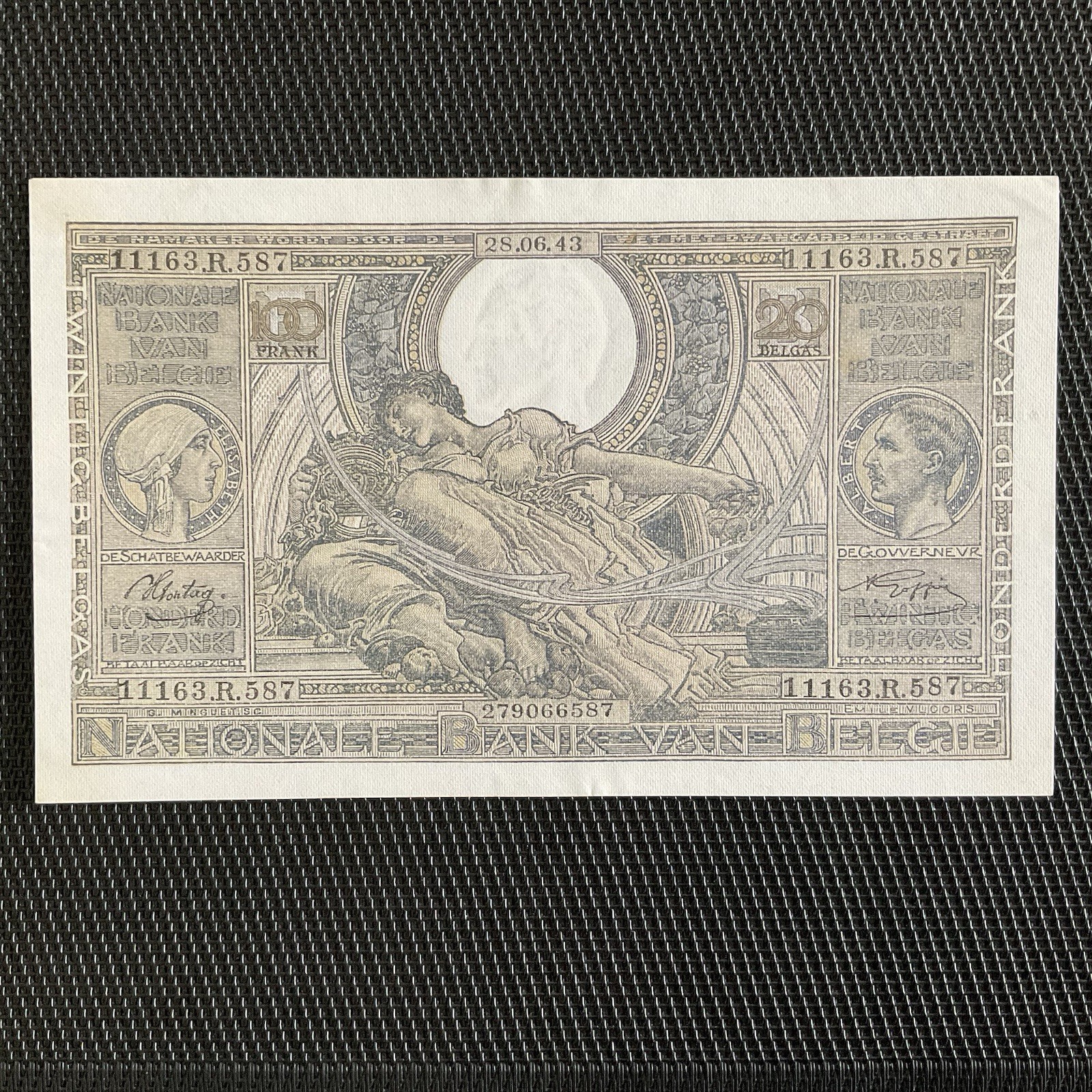 BELGIQUE: 100 Francs 28/06/1943, Pick 107, Pr.NEUF/AUNC 💥