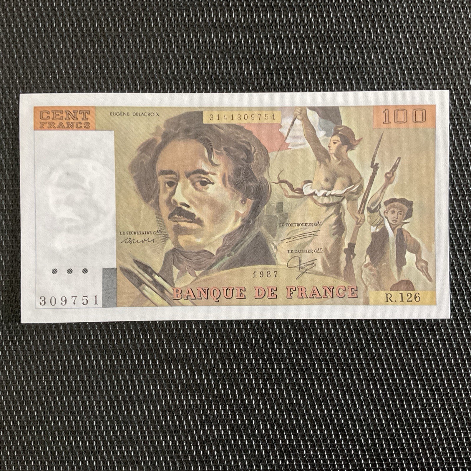 FRANCE: 100 Francs Delacroix 1987, F69-11, NEUF/UNC 🇫🇷