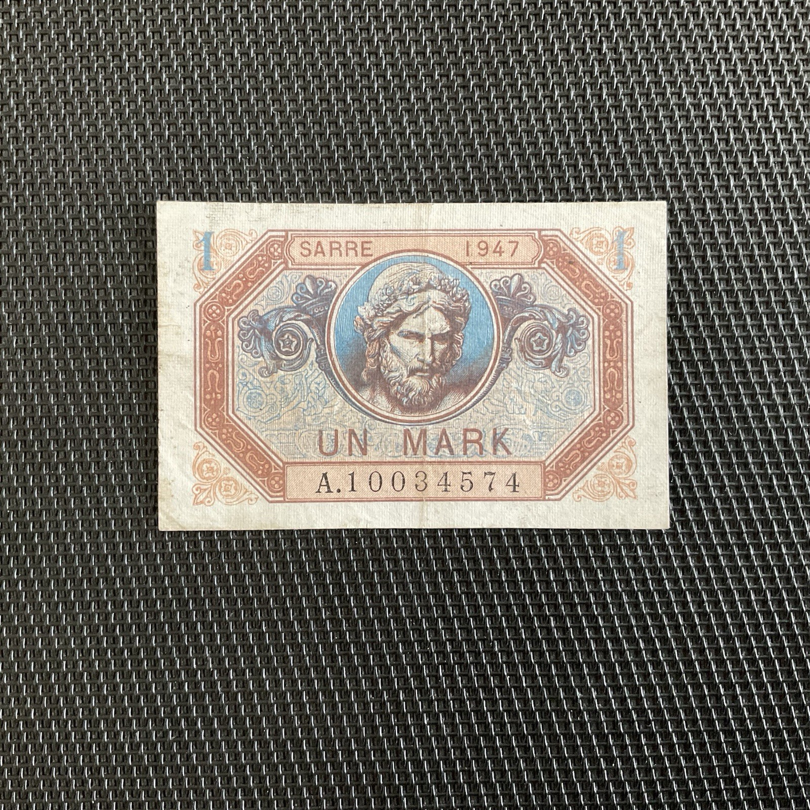 FRANCE: 1 Mark Sarre 1947, VF44-01, TTB/VF 🇫🇷