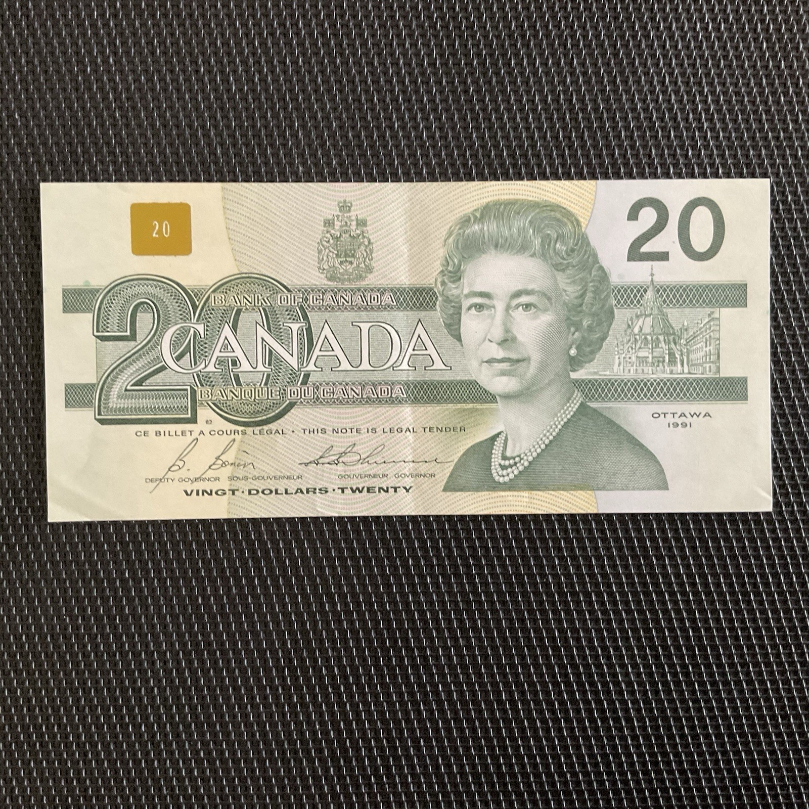 CANADA: 20 Dollars 1991, Pick 97b, SUP+/XF+ 💥