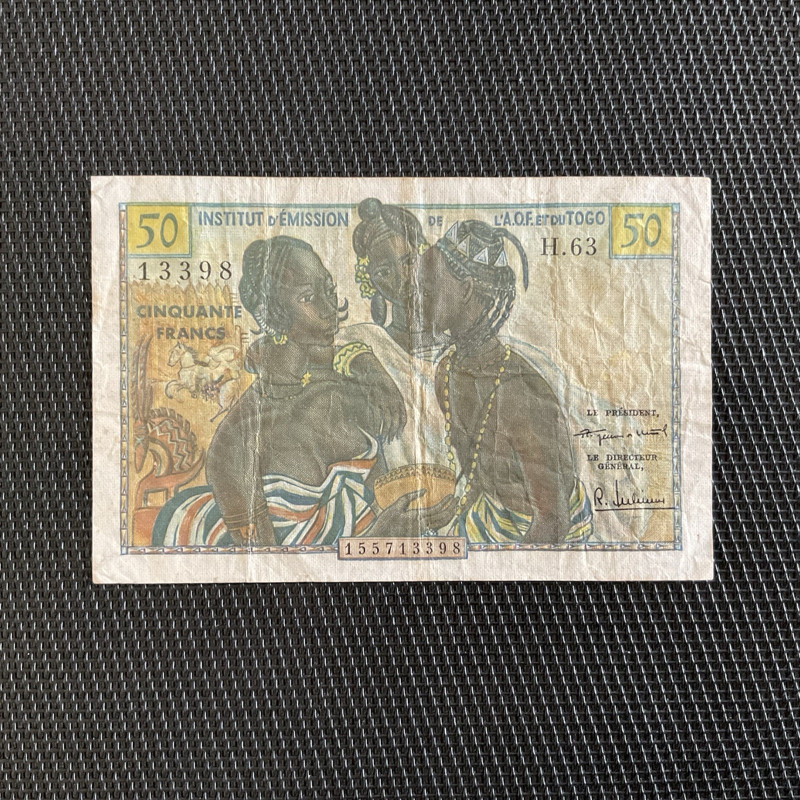 AFRIQUE OCCIDENTALE ET TOGO: 50 Francs 1956, Pick 45, TB+/F+ 🌐