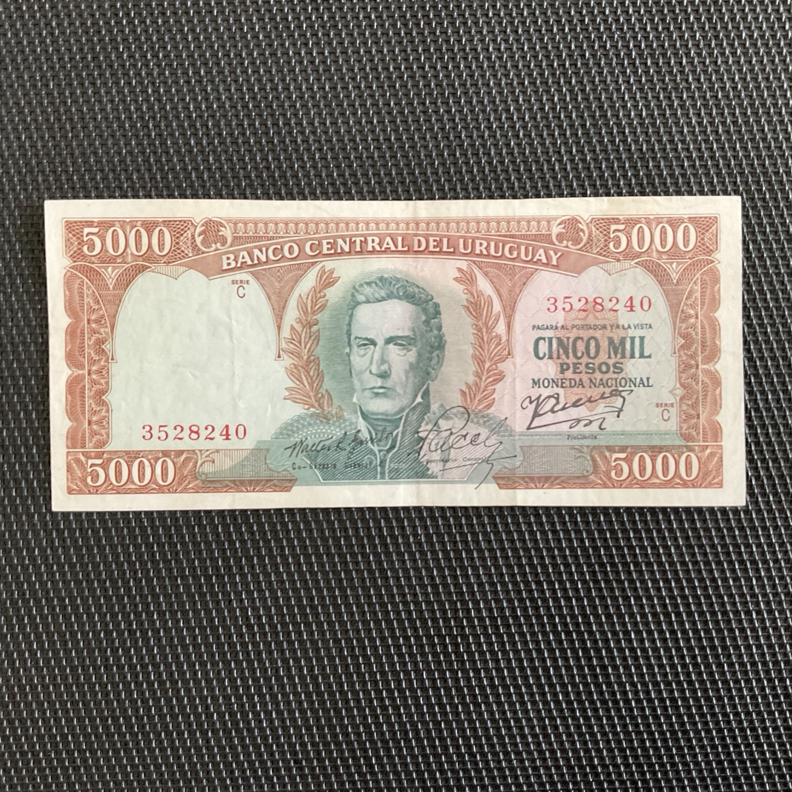 URUGUAY: 5000 Pesos ND 1967, Pick 50b, Pr.SPL/aAU 🌐