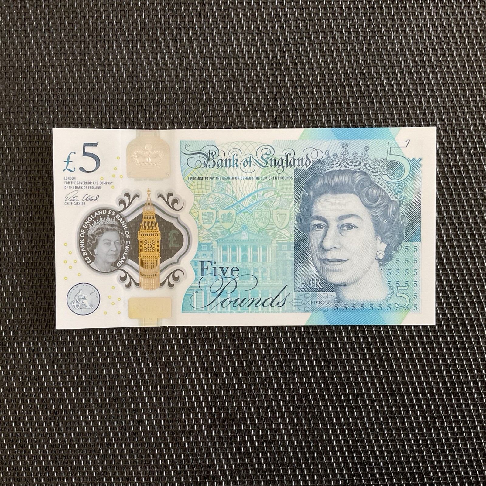 ROYAUME UNI: 5 Pounds 2015, Polymère, Pick 394, NEUF/UNC 🔥