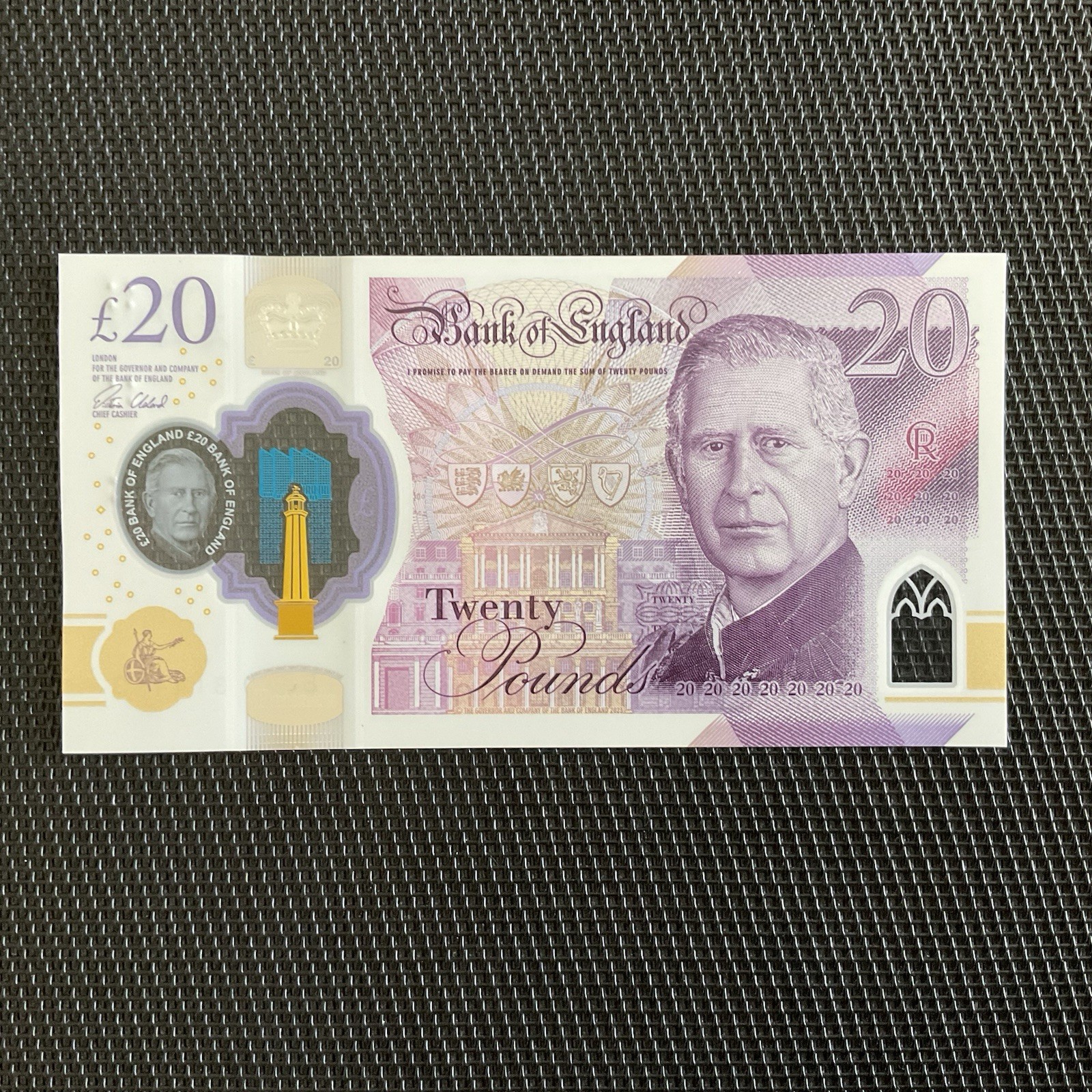 ROYAUME UNI: 20 Pounds 2023 Charles III Polymère, Pick 400b, NEUF/UNC 💥