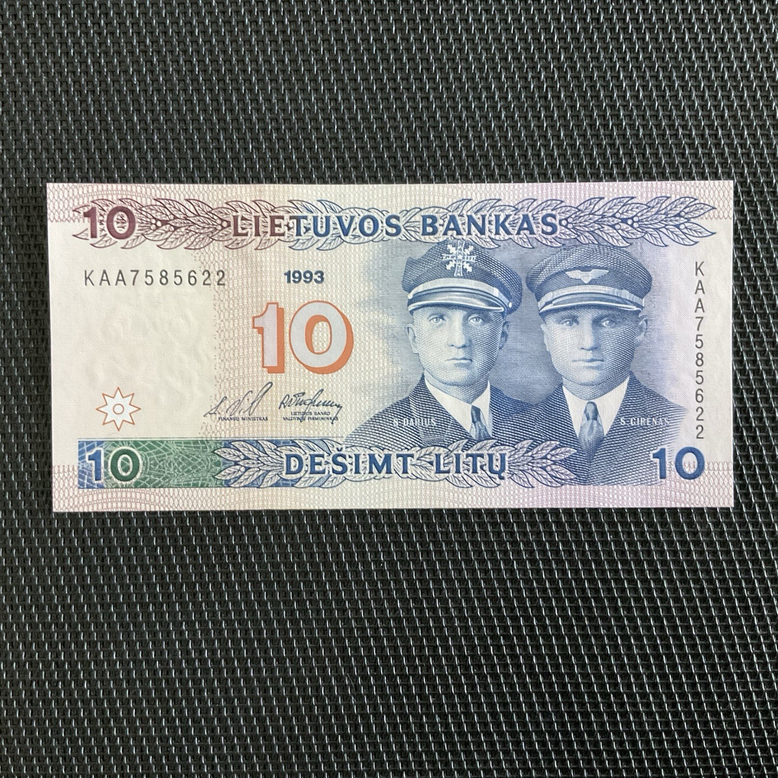LITUANIE: 10 Litu 1993, Pick 56a, NEUF UNC 🌐